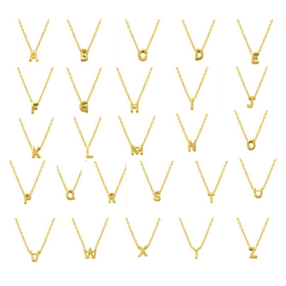 Initial C 18k gold plated initial necklace - Picture 4 of 6